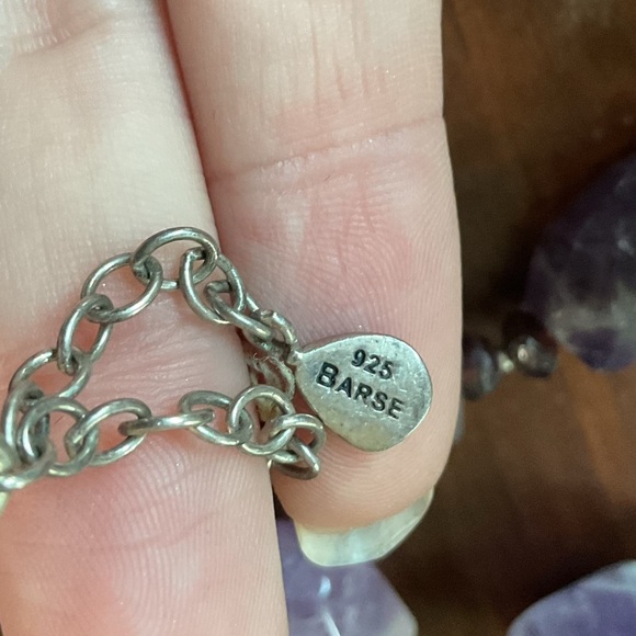 Vintage Barse Amethyst and Garnet Bead Sterling Silver Necklace 120 Grams - Picture 10 of 13